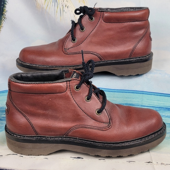 Rockport Roc Sports Brown Leather Waterproof Boots Men’s 8M - Picture 1 of 9